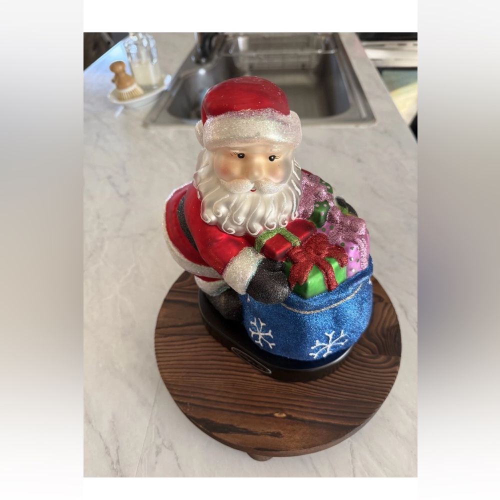 Celebrations by Radko 2012 Santa Figurine With Bag of Gifts Decor Glass